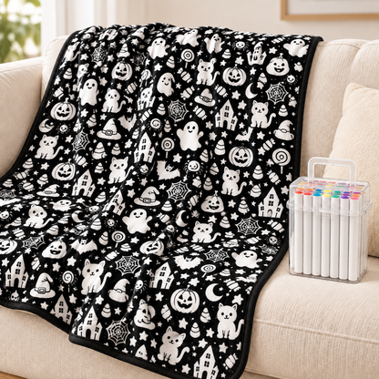 Colorween™ Halloween Coloring Blanket