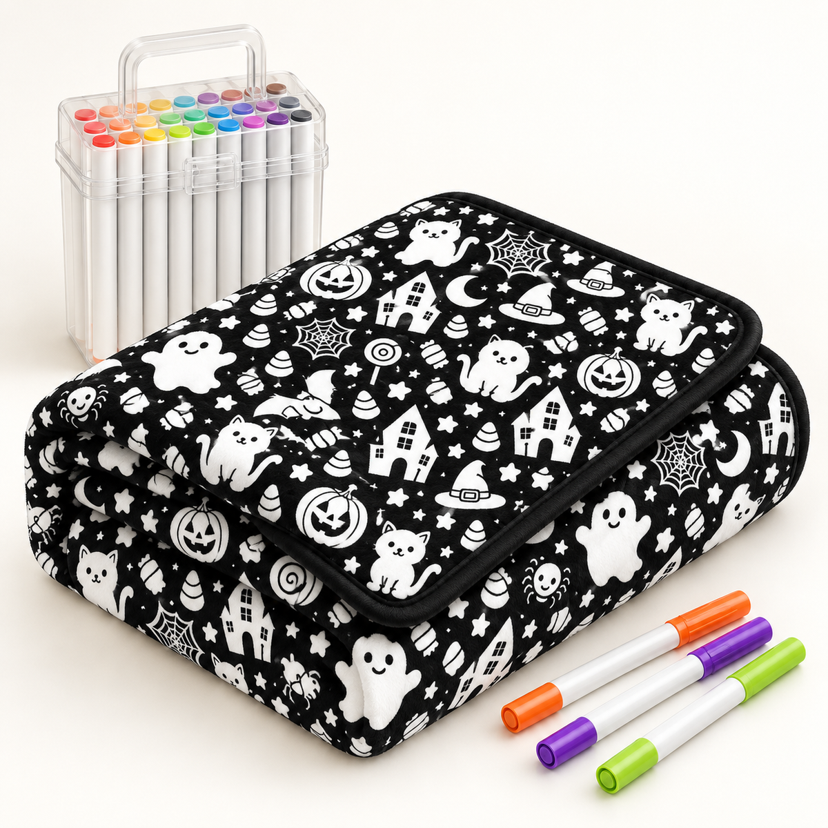 Colorween™ Halloween Coloring Blanket
