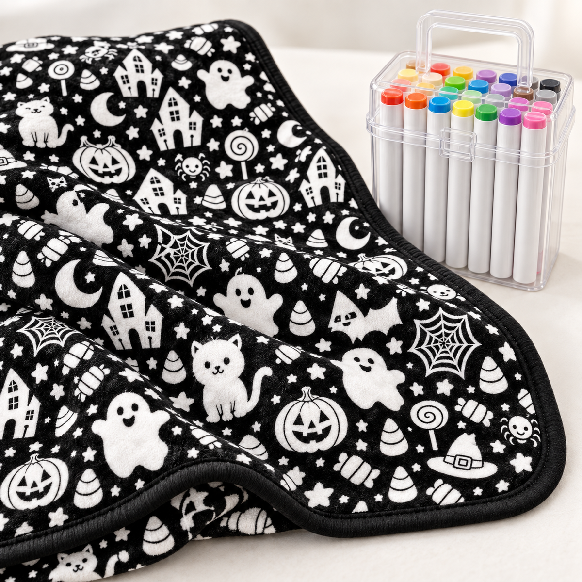 Colorween™ Halloween Coloring Blanket